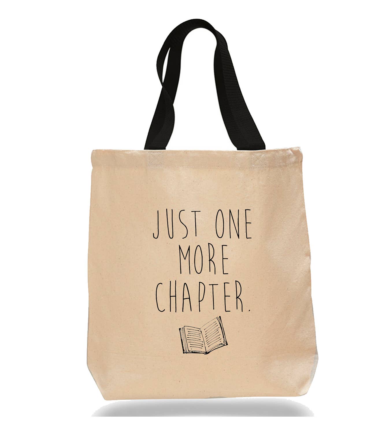 Just One More Chapter Cotton Canvas Tote Bag / Book Bag