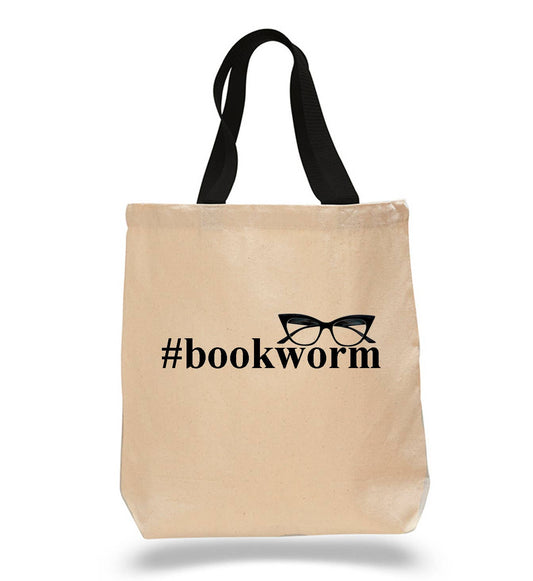 Bookworm Cotton Book Bag Tote Bag