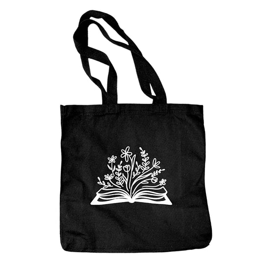 Botanical Library Cotton Artist Designed Canvas Tote l Book l Grocer Bag