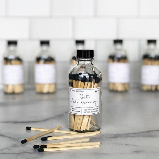 Black Matches in Apothecary Bottle