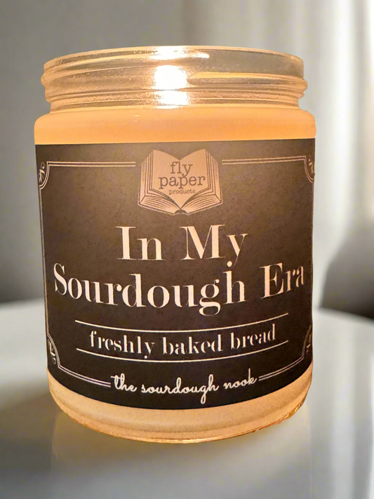 “In my Sourdough Era” Fresh Baked Bread 9oz Glass Candle