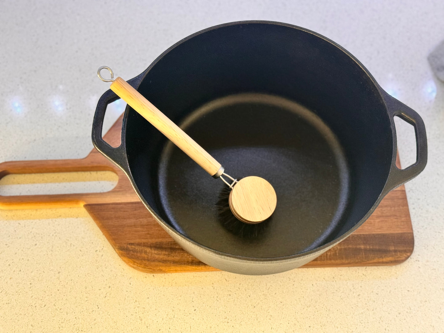 Handled Cast Iron Dish Brush