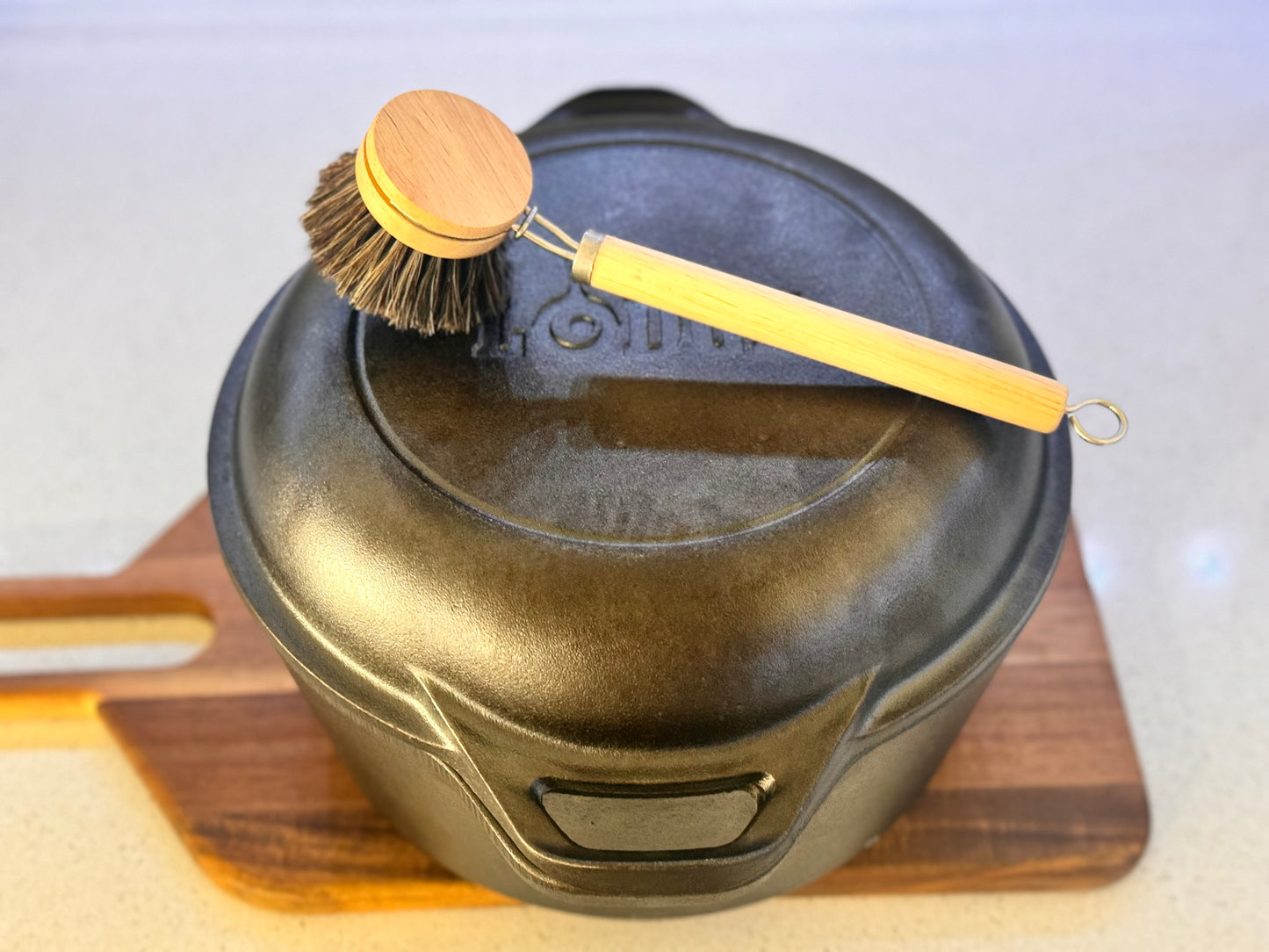 Handled Cast Iron Dish Brush