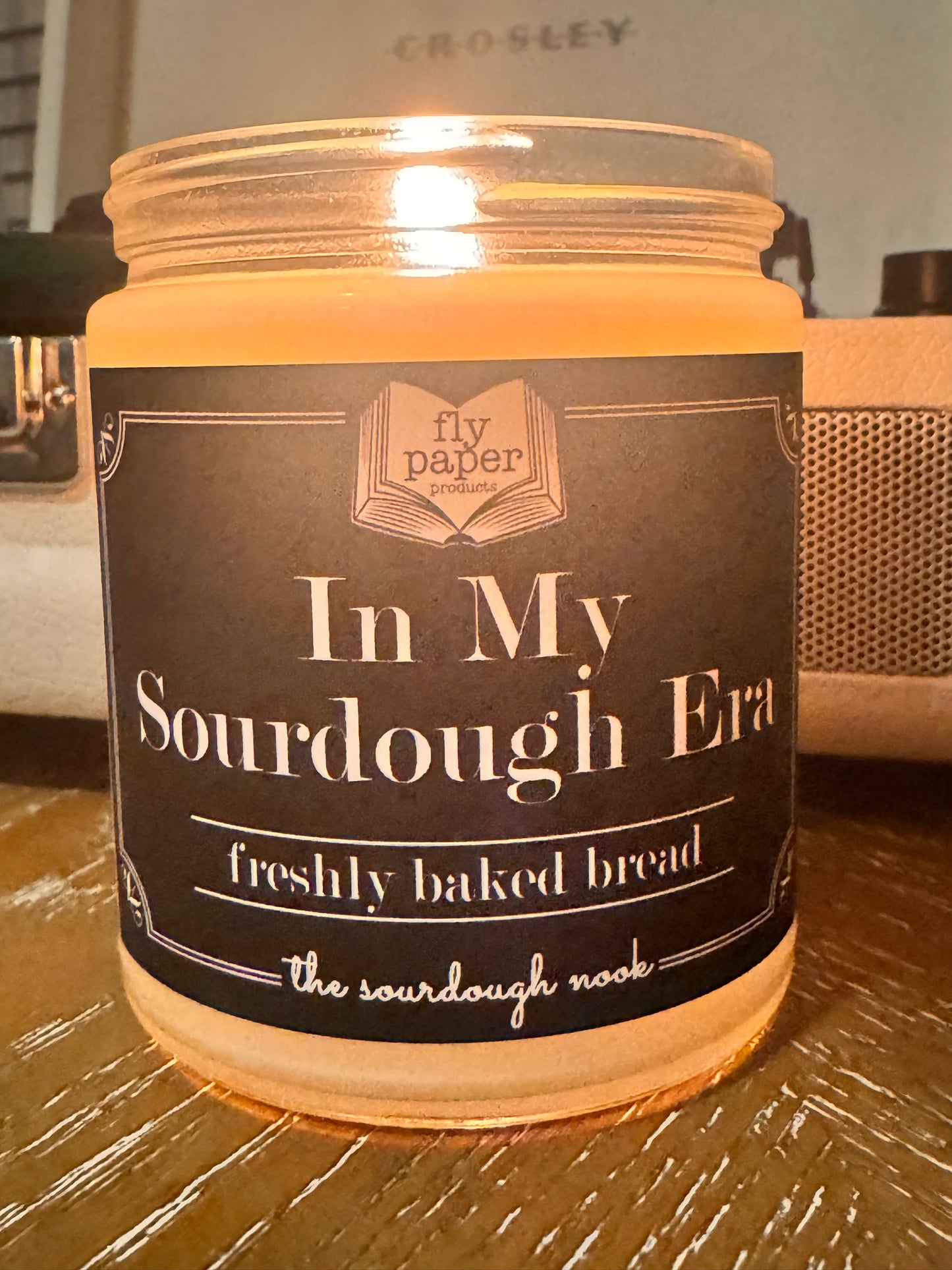 “In my Sourdough Era” Fresh Baked Bread 9oz Glass Candle