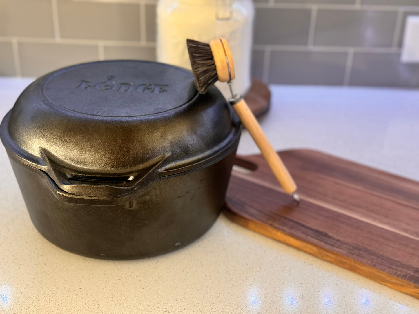 Handled Cast Iron Dish Brush