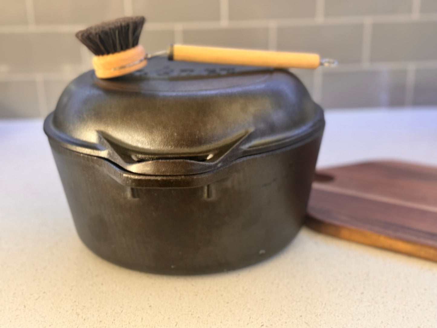 Handled Cast Iron Dish Brush