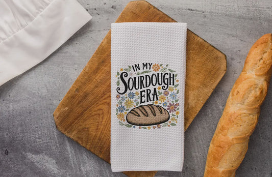 “In my Sourdough Era” Waffle Weave Kitchen Towel