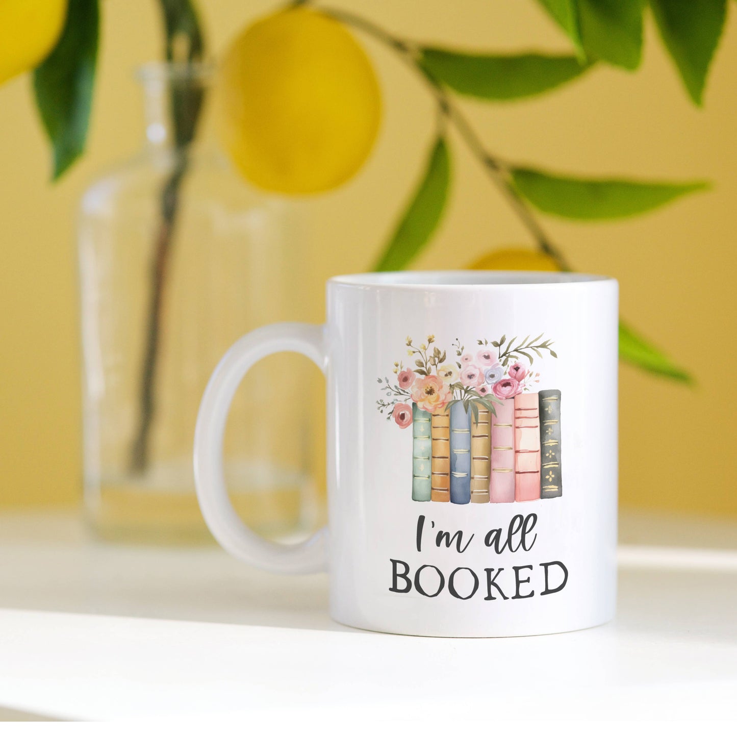 I'm All Booked Coffee Mug 15 oz Ceramic Cup